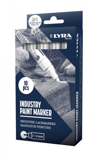 OMYACOLOR Lyra L4040001-1-10 Industry - Marqueur blanc - 1 pi&egrave;ce - Couleur :