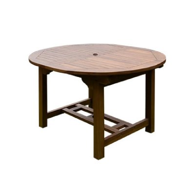 MES M&s - Table de jardin en teck 120/170x100x75cm