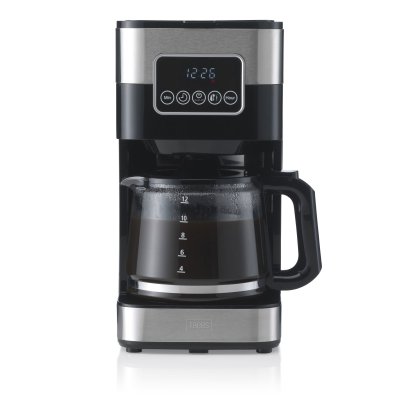 TREBS Machine &agrave; caf&eacute; &aacute; filtre - 1,5l - acier inoxydable 24100 rvs-noir