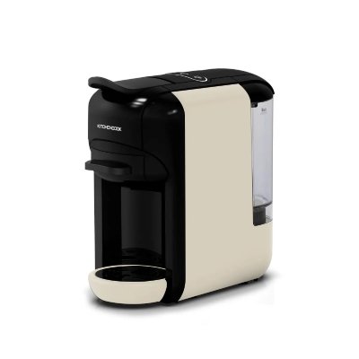KITCHENCOOK Machine a cafe multi dosettes et cafe moulu beige de 