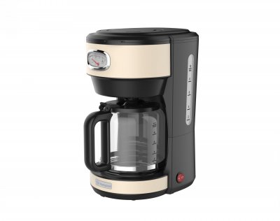 WESTINGHOUSE Machine &agrave; caf&eacute; Retro - Cafeti&egrave;re filtre - Avec filtre r&eacute;utilisable - 10 tasses de caf&eacute; - Blanc 