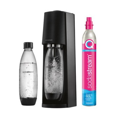 Machine &agrave; eau p&eacute;tillante TERRANLV + 2 bouteilles 1L noire SODASTREAM 