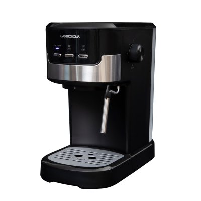GASTRONOMA Machine &agrave; espresso avec caf&eacute; moulu et mousseur &agrave; lait 18110002 Noir