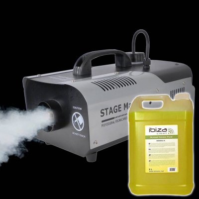 GENERIQUE Machine &agrave; fum&eacute;e 900W Newark M&eacute;ga fum&eacute;e pour DJ 2 t&eacute;l&eacute;commandes + 5L de Smoke