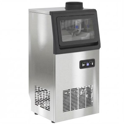 HOMCOM Machine &agrave; gla&ccedil;ons pro 36Kg/24H timer nettoyage auto acier inox