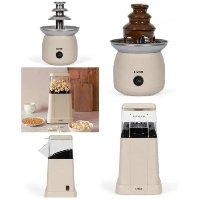 Machine &agrave; pop-corn - - Pack 1200W - Fontaine &agrave; chocolat 70W - Capacit&eacute; 100g - Arr&ecirc;t automatique