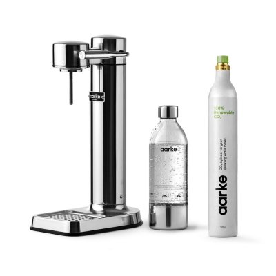 AARKE Machine &agrave; soda et eau gazeuse  Pack Carbonator 3 Inox + CO2