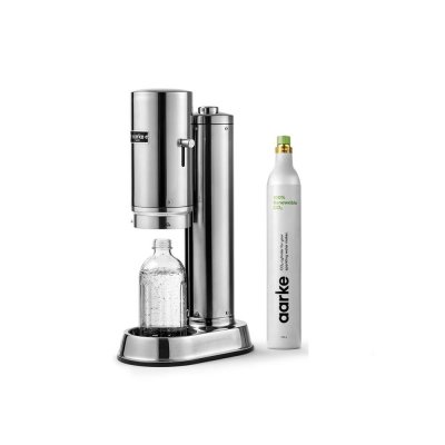 AARKE Machine &agrave; soda et eau gazeuse Pack Carbonator 3 Inox + CO2