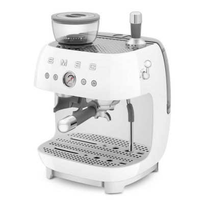 SMEG Machine Expresso  Egf03wheu Blanche Ann&eacute;es 50 Avec Moulin Int&eacute;gr&eacute;