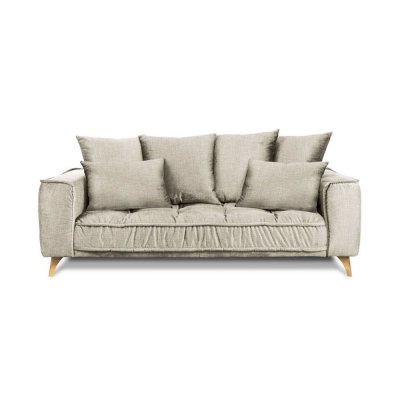  Maison Aubertin Canap&eacute; Tissu Droit Beige Altamo - 2 Places