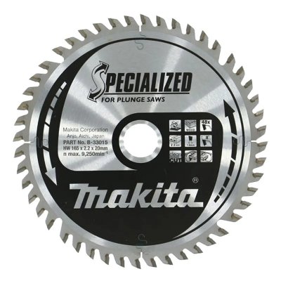 MAKITA  Couche Lame De Scie - 165 X 20 Mm - 48 Dents-B-33015