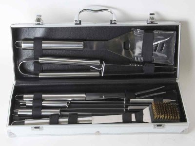 SOMAGIC Malette de 8 accessoires inox pour barbecue et plancha