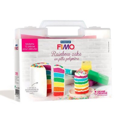FIMO Mallette rainbow cake en p&acirc;te polym&egrave;re 815015