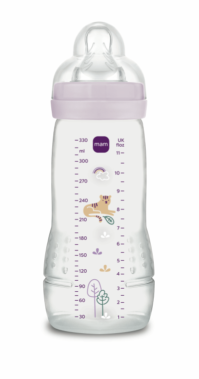 MAM Easy Active - Biberon 2&egrave;me &acirc;ge 330ml lilas