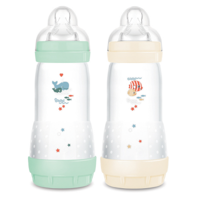 Mam Easy Start Classique Biberon 3 Menthe Coton 320ml 2uts