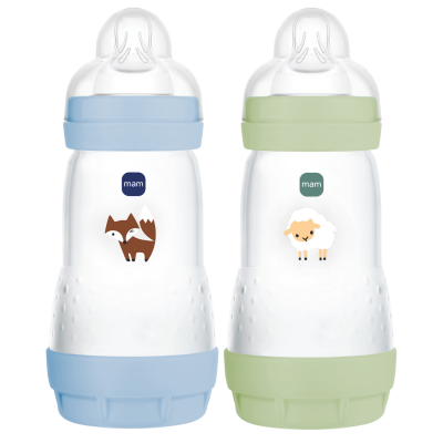 Mam Easy Start Nature Biberon T&eacute;tine D2 Ocean Sable 260ml 2uts