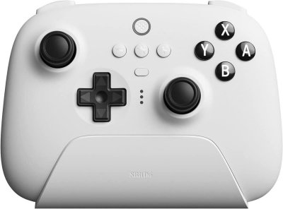8BITDO Manette  bluetooth avec station de charge pour Switch et PC - Blanc