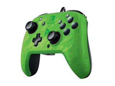 PDP Manette audio Nintendo Switch  Faceoff Deluxe+ Camouflage Vert 