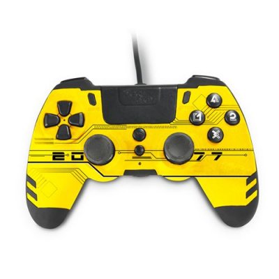 STEELPLAY Manette avec fil  MetalTech pour PS4 Jaune