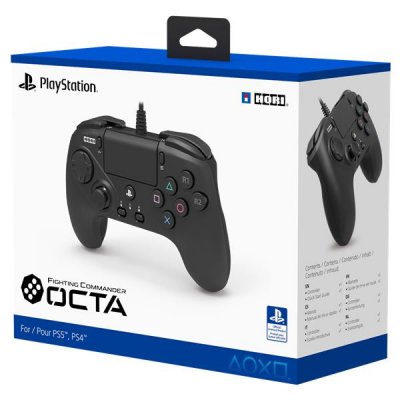 Manette Filaire Hori Fighting Commander pour PS4, PS5 et PC Noir