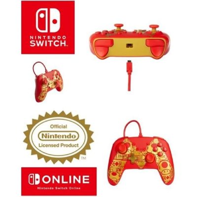 POWERA Manette filaire SWITCH - GOLDEN MARIO avec C&acirc;ble USB d&eacute;tachable NINTENDO SWITCH