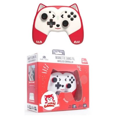 FREAKS AND GEEKS Manette Nintendo Switch - Lite Bluetooth sans fil ANIMAL ROUGE GAMING PANDY TAILLE ENFANT