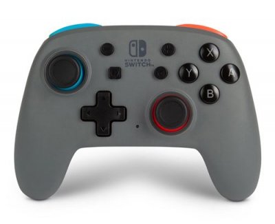 NINTENDO Manette sans fil PowerA Nano Enhanced pour  Switch, grise n&eacute;on