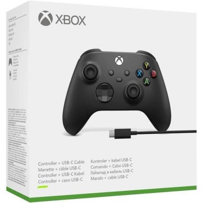 MICROSOFT Manette Xbox avec c&acirc;ble pour PC Noir 