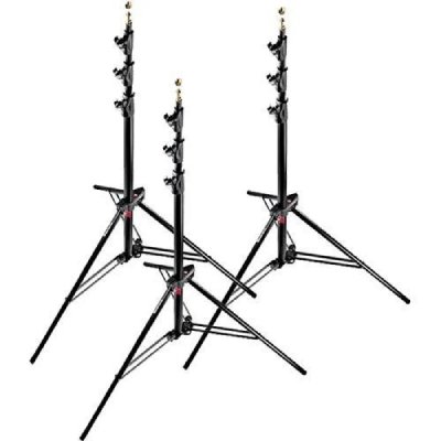 MANFROTTO  1004BAC-3 kit 3 pieds alu master air comprim&eacute; noir