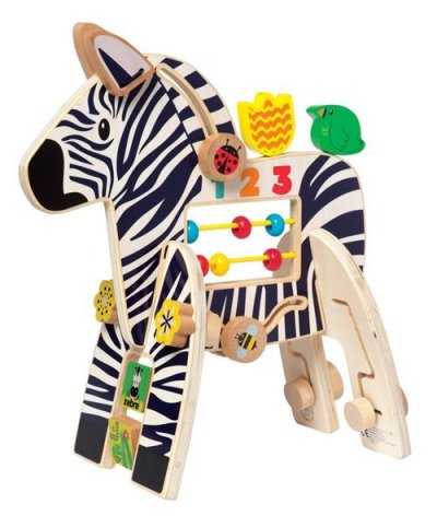  Manhattan Toy Safari Zebra Jouet d'activit&eacute; en bois pour tout-petits