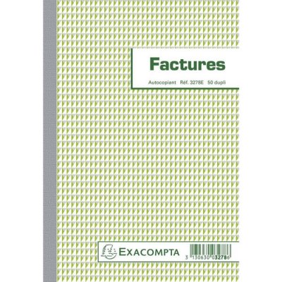 Manifolds autocopiants Exacompta "factures" ncr A5 50/2