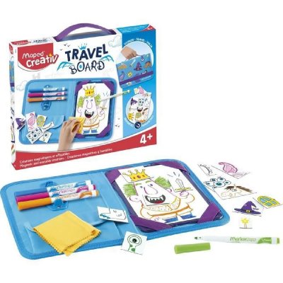 MAPED  CREATIV - Travel Board - Ardoise nomade Dessins Magn&eacute;tiques et Effacables
