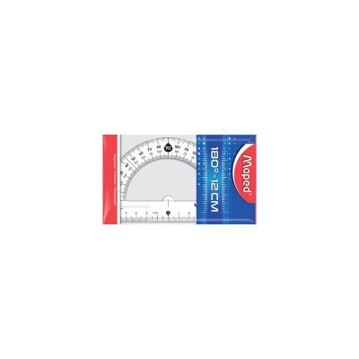 MAPED  Rapporteur 180 degr&eacute;s, 120 mm, en plastique
