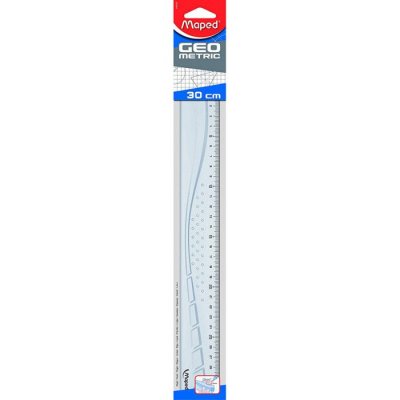 MAPED  Regle Plate Geometric, 300mm, En Plastique,Transparent