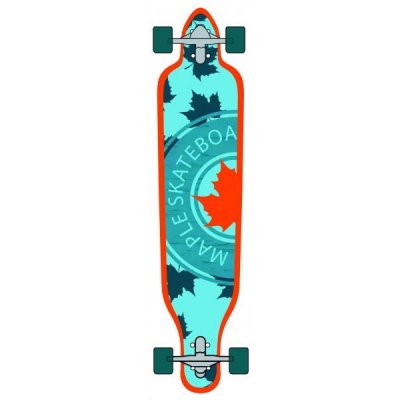 MAPLE  Mellow Drop Through Longboard Jeunesse Unisexe, Bleu/Orange, 41
