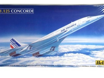HELLER Maquette avion  Concorde Air France 1/125- 1/125 - Maquette d'a