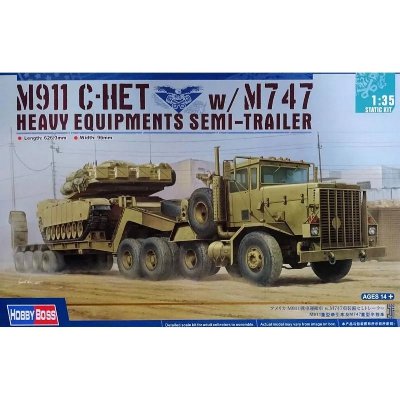 HOBBY BOSS Maquette camion  M911 C-HET & M747 Semi-Trailer- 1/35 - Maq