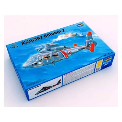 TRUMPETER Maquette h&eacute;licopt&egrave;re  AS365N2 DAUPHIN 2- 1/35 - Maquette d'h