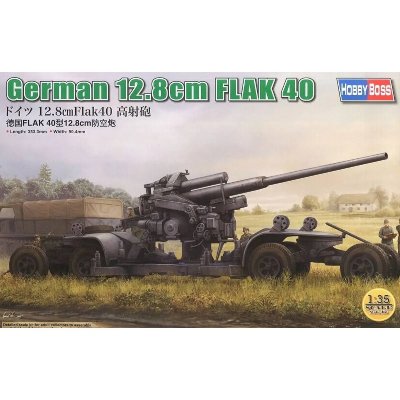HOBBY BOSS Maquette  Allemand 12.8cm FLAK 40- 1/35 - Maquette militair