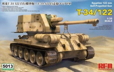 GENERIQUE Maquette Rye Field Models T-34/122 Egyptian- 1/35 - Maquette militair