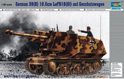  Maquette Trumpeter 10.5cm LeFH (Sf) auf Geschutzwagen 39H(f)- 1/35 -