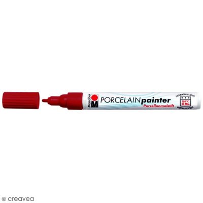 MARABU  125&nbsp;1/2&nbsp;mm Feutre &agrave; Peinture pour Porcelaine Cerise