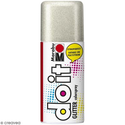 MARABU  21075006582&nbsp;&ndash;&nbsp;Do It Color Spray Glitter, 150&nbsp;ML, paillet&eacute; Argent