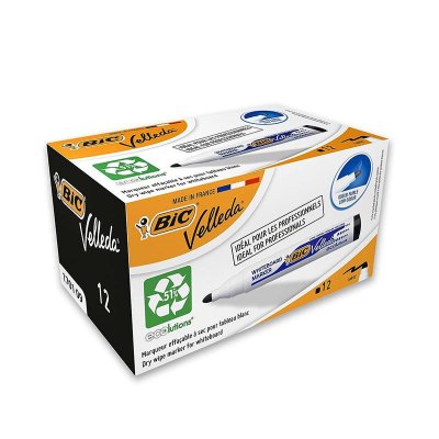 BIC Marqueur Effa&ccedil;able Sec Velleda Encrcol.:noir Trait L:5 Mm