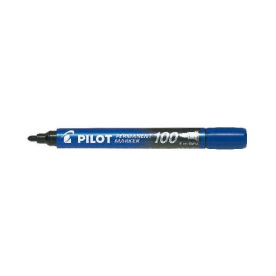PILOT Marqueur permanent  Marker 100 - pointe conique fine - bleu