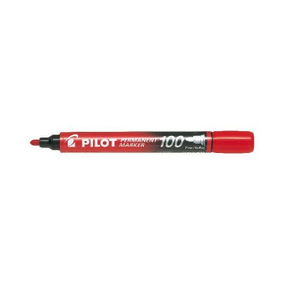 PILOT Marqueur permanent  Marker 100 - pointe conique fine - rouge