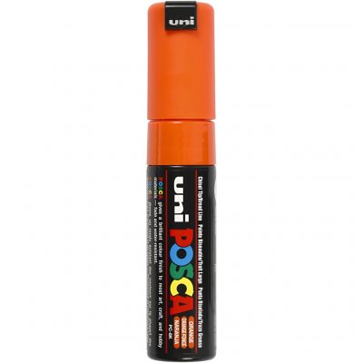 UNI BALL Marqueur Posca pointe biseaut&eacutee large Orange fonc&eacute