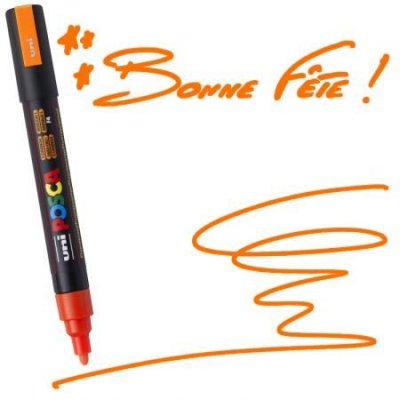 POSCA Marqueur  pointe conique trait moyen Orange fluo