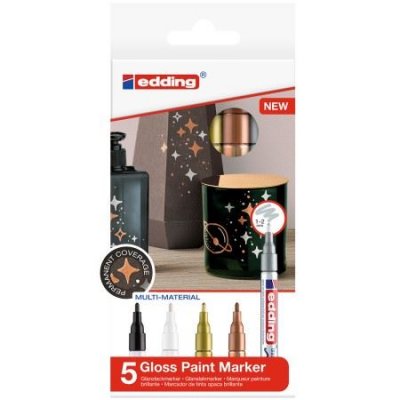 EDDING Marqueurs Peinture  751 Pointe fine - M&eacute;tallique - 5 pcs