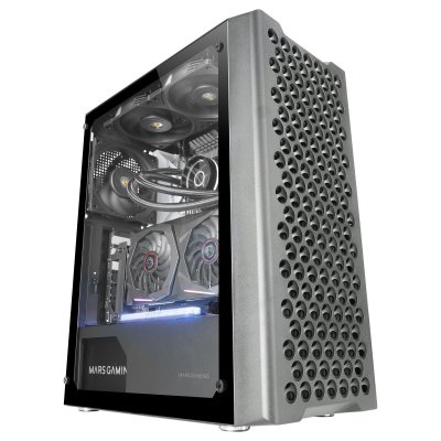 MARS GAMING  Mc-ipro Professional Atx Case Grille Avant 3D Verre Tremp&eacute; Ventilateur Fdb 12cm Noir